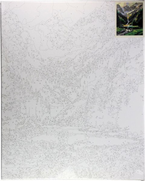 Zestaw kreatywny Malowanie po numerach 40x50cm Potok w górach Flamingo Line (fys2) Zestaw kreatywny Malowanie po numerach 40x50cm Potok w górach Flamingo Line (fys2)