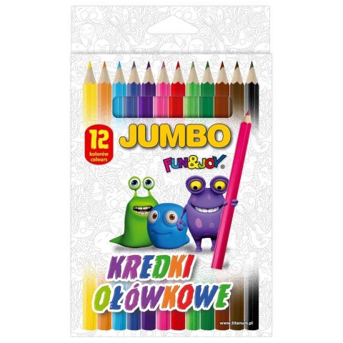 Kredki ołówkowe Jumbo 12 kol. Fun&Joy (ZH0107) Kredki ołówkowe Jumbo 12 kol. Fun&Joy (ZH0107)
