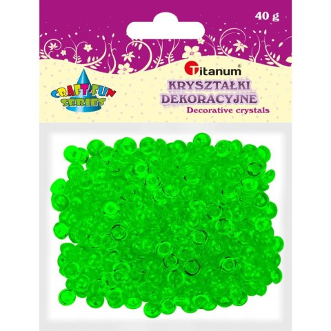 Kryształki Craft-fun kryształki pastikowe zielony ciemny Titanum Craft-fun (40 g) Kryształki Craft-fun kryształki pastikowe zielony ciemny Titanum Craft-fun (40 g)