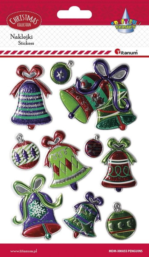 Naklejka (nalepka) Craft-Fun Series Boże Narodzenie dzwonki, bombki Titanum (MDM-XMASS BELLS) Naklejka (nalepka) Craft-Fun Series Boże Narodzenie dzwonki, bombki Titanum (MDM-XMASS BELLS)