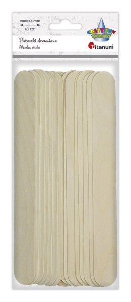 Ozdoba drewniana Craft-Fun Series Patyczki naturalne 24x200mm Titanum (171200)