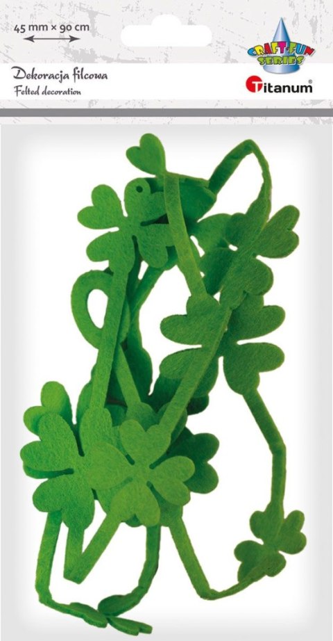 Ozdoba filcowa Craft-Fun Series wisząca 90 cm koniczyny Titanum (20CR0312-50) Ozdoba filcowa Craft-Fun Series wisząca 90 cm koniczyny Titanum (20CR0312-50)