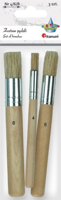 Pędzel Craft-Fun Series zestaw 3 szt. nr 4,6,8 Titanum