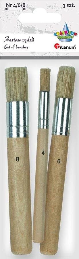Pędzel Craft-Fun Series zestaw 3 szt. nr 4,6,8 Titanum Pędzel Craft-Fun Series zestaw 3 szt. nr 4,6,8 Titanum