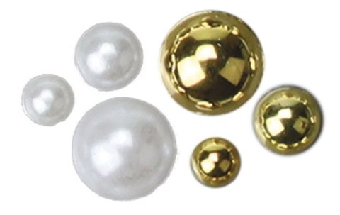 Kryształki Craft-Fun Series perełki mix Titanum (24CY0324 (white,gold))