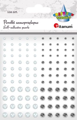 Kryształki Craft-Fun Series perełki mix Titanum (24CY0324 (white,silver ))