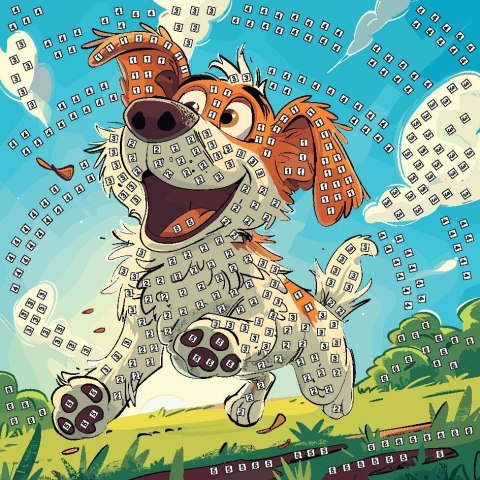 Mozaika biegnący pies Fun&Joy