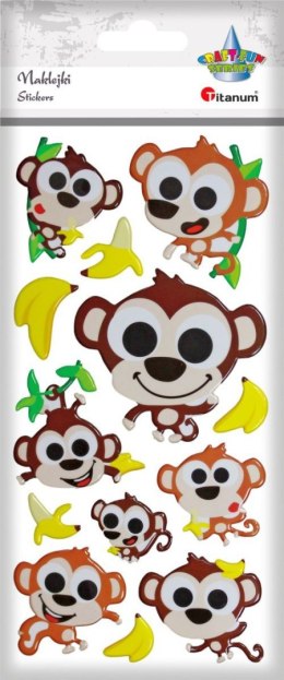 Naklejka (nalepka) Craft-Fun Series Małpki wypukłe miękkie Titanum (SWP-2413)