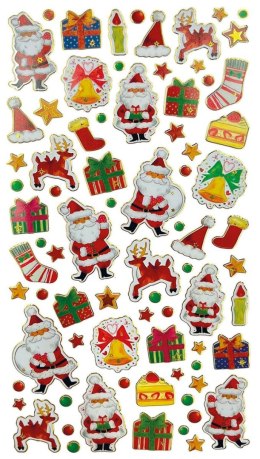 Naklejka (nalepka) Craft-Fun Series foliowa Mikołaje, renifery, prezenty, skarpety Titanum (25CY0424-20)