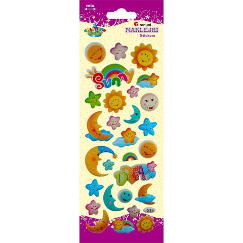 Naklejka (nalepka) Craft-Fun Series księżyce, słońca Titanum (X14)