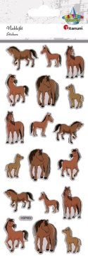 Naklejka (nalepka) Craft-Fun Series wypukła miękka konie kreskówkowe Titanum (HSP02)