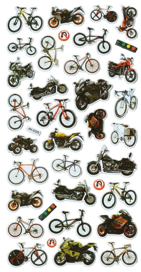 Naklejka (nalepka) Craft-Fun Series wypukła motocykle, rowery Titanum (JN-D25)