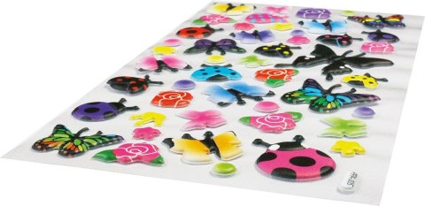 Naklejka (nalepka) Craft-Fun Series wypukła motyle, biedronki, kwiaty Titanum (PPA005)