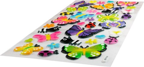 Naklejka (nalepka) Craft-Fun Series wypukłe motyle, biedronki, pszczółki Titanum (PPA008)