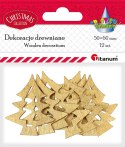 Ozdoba drewniana Craft-Fun Series Złote choinki Titanum (BJ25042701)
