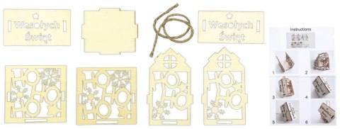 Ozdoba drewniana Craft-Fun Series do złożenia Przywieszka drewniana XMAS domek Titanum (DIY-XM(152))