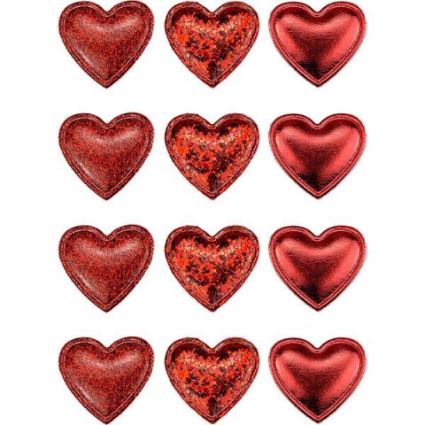 Ozdoba materiałowa Craft-Fun Series samoprzylepna Czerwone serduszka Titanum (BJ25042711)