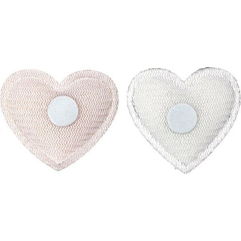 Ozdoba materiałowa Craft-Fun Series samoprzylepna Srebrne serduszka Titanum (BJ25042712)