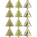 Ozdoba materiałowa Craft-Fun Series samoprzylepna Złote choinki Titanum (BJ25042715)