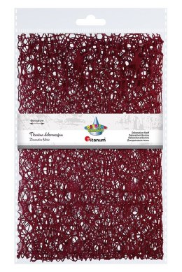 Ozdoba materiałowa Craft-Fun Series siatka koronkowa ciemnoczerwona Titanum (25CR0331-19)