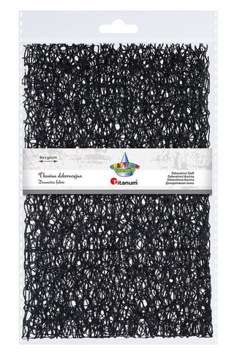 Ozdoba materiałowa Craft-Fun Series siatka koronkowa czarna Titanum (25CR0331-18)