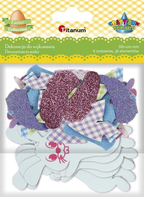 Ozdoba piankowa Craft-Fun Series Króliczki do ubrania 6 szt Titanum (E13) Ozdoba piankowa Craft-Fun Series Króliczki do ubrania 6 szt Titanum (E13)