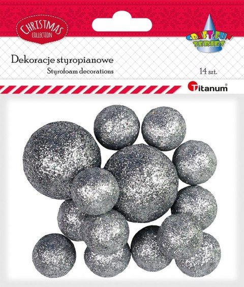 Ozdoba styropianowa Craft-Fun Series kulki (mix)mm Titanum (BJ25042718)