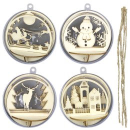 Ozdoba świąteczna Craft-Fun Series do złożenia Bombki akrylowe z widoczkami Titanum (DIY-XM(104))