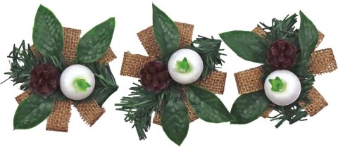 Ozdoba świąteczna Craft-Fun Series stroiki na jutowej wstążce Titanum (25YX0514-5)