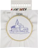 Zestaw kreatywny Craft-Fun Series Zestaw do haftowania - czerwony pick-up z choinką Titanum (25YY0512(1-6#))