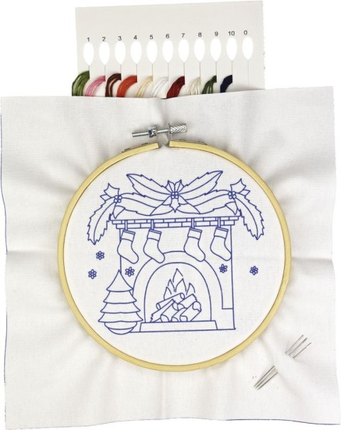 Zestaw kreatywny Craft-Fun Series Zestaw do haftowania - świąteczny kominek Titanum (25YY0512(1-6#))