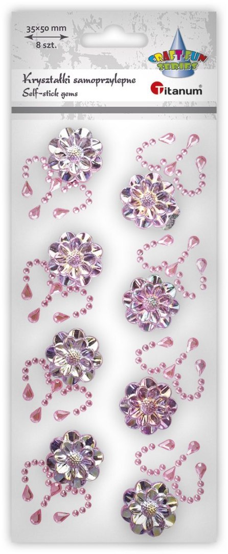 Kryształki Craft-Fun Series kwiaty różowe Titanum (25BJ033141-2)