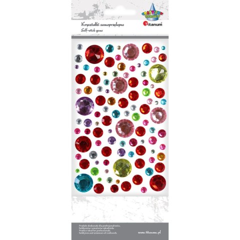 Kryształki Craft-Fun Series samoprzylepne kółka mix Titanum