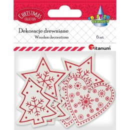 Ozdoba drewniana Craft-Fun Series gwiazdka, choinka, serce Titanum (849/851/853)