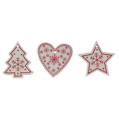 Ozdoba drewniana Craft-Fun Series gwiazdka, choinka, serce Titanum (849/851/853)