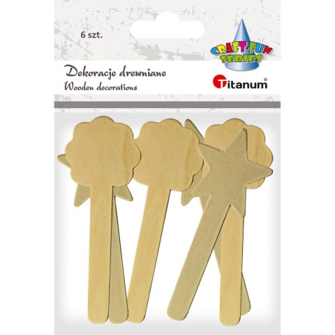 Ozdoba drewniana Craft-Fun Series patyczki z dekoracją Titanum (17504A)