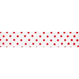 Taśma ozdobna Craft-Fun Series tekstylna samoprzylepna w kropki 15x4 [mm x m] biała Titanum