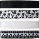 Wstążka Craft-Fun Series zestaw 16x4 [mm x m] biało-czarna Titanum (S1804-5)